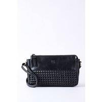 Lakeland Leather Women's 'Waverton' Woven Leather Cross Body Bag in Black