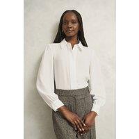 Hobbs London Women's Rose Blouse in Off-White | Size: 18