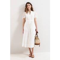 Phase Eight Women's Aletta Midi Dress in White | Size: 26