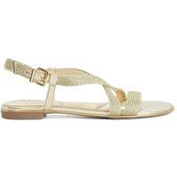 Dune London Women's Wide Fit 'Lope' Sandals in Metallics | Size: 7