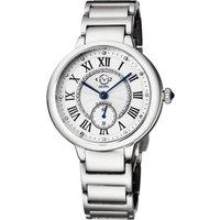GV2 Women's Rome Brillante Diamond Silver Dial Swiss Quartz Stainless Steel Watch