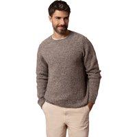Celtic & Co Men's British Saddle Shoulder Sweater in Light Brown | Size: Large