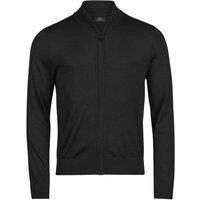 TEE JAYS Men's Full Zip Sweater Top in Black | Size: XL