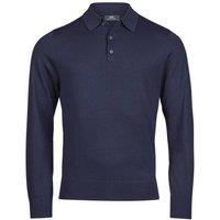 TEE JAYS Men's Knitted Polo Shirt in Navy | Size: 2XL