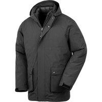 Result Recycled Men's 3 in 1 Ripstop Padded Jacket in Black | Size: Medium