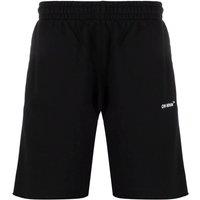 Off-White Men's Diag Helvetica Sweatshort Black | Size: Medium