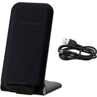 Living and Home 3-in-1 Wireless Charging Stand in Black