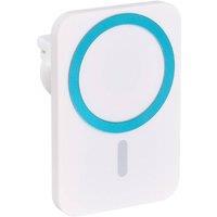 Living and Home Air Vent Mount Wireless Magnetic Car Charger Phone Holder in White