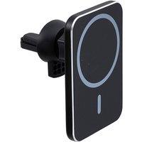 Living and Home Air Vent Mount Wireless Magnetic Car Charger Phone Holder in Black