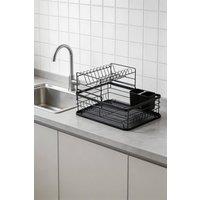 ExtraStar 2-Tier Dish Drainer Rack in Black