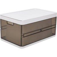 ExtraStar Foldable Drawer Clothes Organiser Box with Dividers in Brown