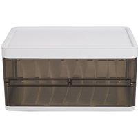 ExtraStar Foldable Drawer Clothes Organiser Box with Dividers in Brown