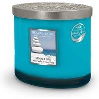 Heart and Home Twin Wick Ellipse Soy Wax Candle - Simply Spa in Aqua