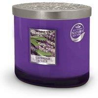 Heart and Home Twin Wick Ellipse Soy Wax Candle - Lavender & Sage in Purple