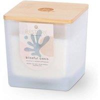 RESTORE Large Soy Wax Candle - Blissful Oasis in Cool White