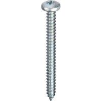Unifix Self-Tapping Screws Pozi Pan Head AB DIN 7981C BZP - 8 x 1 - 200 in Silver