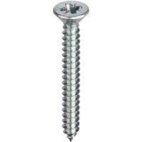 Unifix Self-Tapping Screws Pozi Csk Head AB DIN 7982C BZP - 8G X 1/2" - 200 in Silver