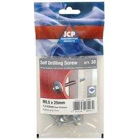 JCP CONSTRUCTION PRODUCTS Metalfix Self-Drilling Screws 5.5 x 25mm - Box of 150 in Silver