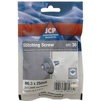 JCP CONSTRUCTION PRODUCTS Metalfix Stitching Screws 16mm Washer in Silver