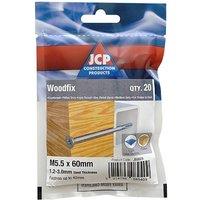 JCP CONSTRUCTION PRODUCTS Woodfix Screws 5.5 x 50mm - Bag of 30 - Box of 150 in Silver
