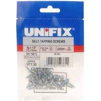 Unifix Self-Tapping Screws Pozi Pan Head AB DIN 7981C BZP in Silver