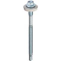 Unifix 5.5/6.3X65 Hex Head Hi Thread Comp. Panel Self Drill Screw - 100 in Silver