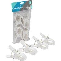 JVL Pack of 4 Beach Towel Pegs - White