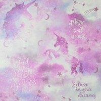 Arthouse Galaxy Unicorn Wallpaper in Pink