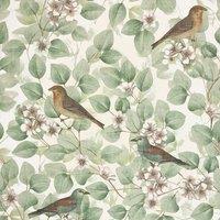 Arthouse Birds & Blossoms Wallpaper in Pale Green