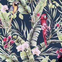 Arthouse Pretty Polly Wallpaper in Navy