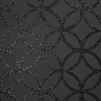 Arthouse Sequin Geo Wallpaper in Black
