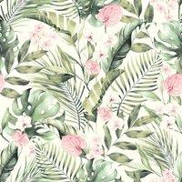 Arthouse Tropical Floral Wallpaper in Green
