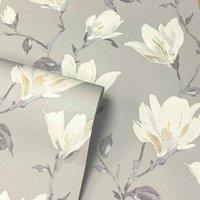 Arthouse Lily Floral Wallpaper in Natural