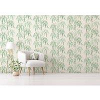 Arthouse Willow Tree White/Green Wallpaper in White