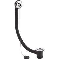 Balterley Bath Waste, Overflow & Poly Plug Chain Baths up to 5mm, 70x76mm Chrome in Silver