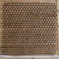 Samuel Alexander 1.8m x 1.2m Large Expanding Garden Willow Trellis Plant Support in Brown