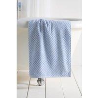 Dreams & Drapes 'Popcorn Check' Jacquard Towel in Blue