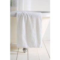 Dreams & Drapes 'Popcorn Check' Jacquard Towel in White