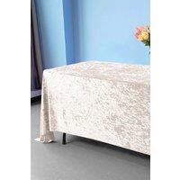 Neel Blue Diamond Velvet Rectangle Tablecloth - 70 x 144 Inch in Light Pink