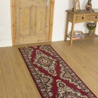 runrug Hallway Carpet Runner Rug - Soft & Comfy, 9mm -'Turkesh' in Red | Size: 60 cm x 180 cm