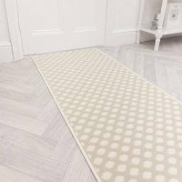 runrug Hallway Carpet Runner Rug - Soft & Comfy, 9mm - 'Honeycomb' in Beige | Size: 60 cm x 150 cm