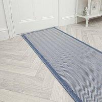 runrug Carpet Runner Rug - Indoor/Outdoor, Reversible, 2mm - 'Illusion' in Black | Size: 70 cm x 150 cm