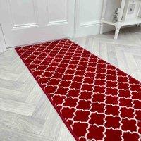 runrug Hallway Carpet Runner Rug - Soft & Comfy, 9mm -'Avanti' in Red | Size: 60 cm x 150 cm