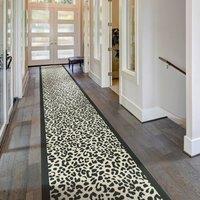 runrug Hallway Carpet Runner Rug - Soft & Comfy, 9mm - 'Rosette' in Black | Size: 70 cm x 150 cm