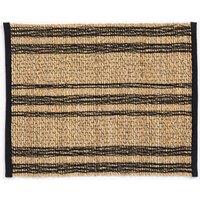 Esselle Tay Seagrass/Cotton Placemat 2 Pack in Black