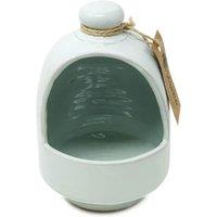 Verano Spanish Ceramics Rustic Pastel Fully Dipped Terracotta Kitchen Dining Salt Pig (D) 11cm in Light Green