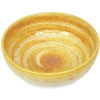 Verano Spanish Ceramics Pastel Beach Hand Painted Kitchen Dining Table Shallow Bowl Set of 4 (Diam) 14cm in Orange
