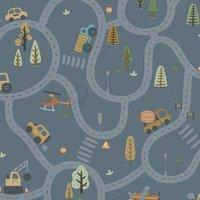 Holden Dcor Roundabout Road Textured Wallpaper in Blue