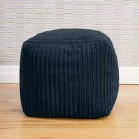 rucomfy Beanbags rucomfy Indoor Jumbo Cord Bean Bag Footstool - Cube Pouffe in Navy