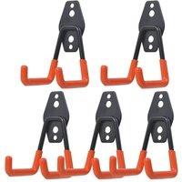 SPETLEK 12Pcs Heavy Duty Wall Mount Utility Hooks for Garage Garden Tools in Orange